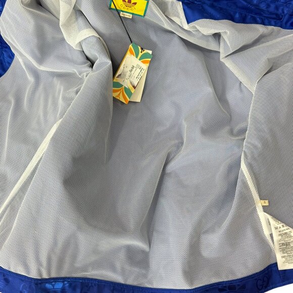 GUCCI X ADIDAS Blue Monograms Women's Bomber Sport Jacket Made in Italy "42" - Picture 5 of 15